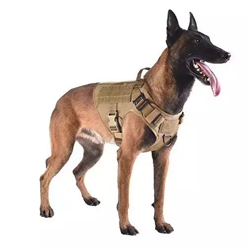 ICEFANG Tactical Dog Harness with 2X Metal Buckle