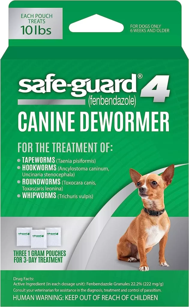 8 in1 Safe-Guard Canine Dewormer for Small Dogs, 3 Day Treatment