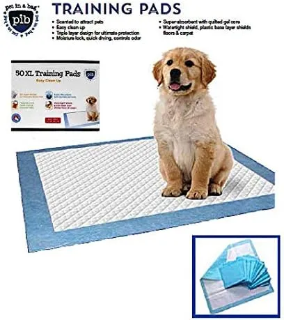 Creative Pet Group Dog Pads Extra Large - Super-Absorbent Extra Large Puppy Pads with Quilted Gel Core and Odor Control Technology, 28 Inches by 36 Inches, 50-Pack