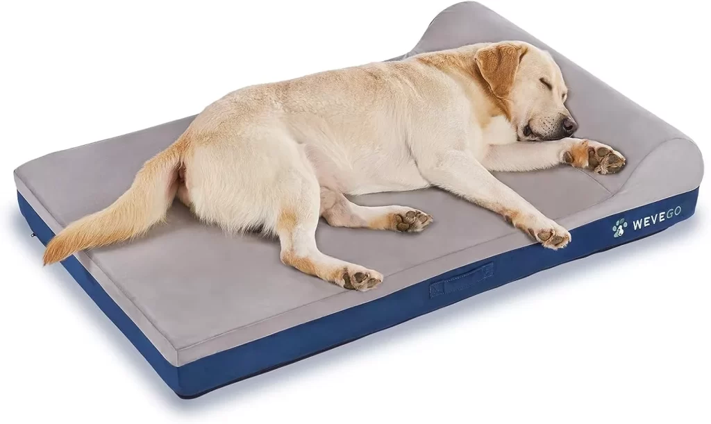 WEVEGO Orthopedic Dog Bed, Large Dog Bed with Pillow