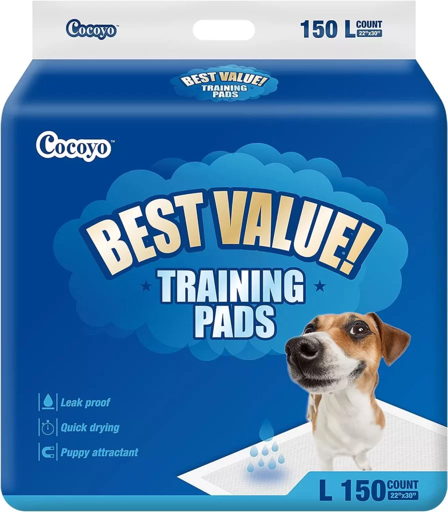 COCOYO Best Value Training Pads, 22"X30" L, 150 Count,White