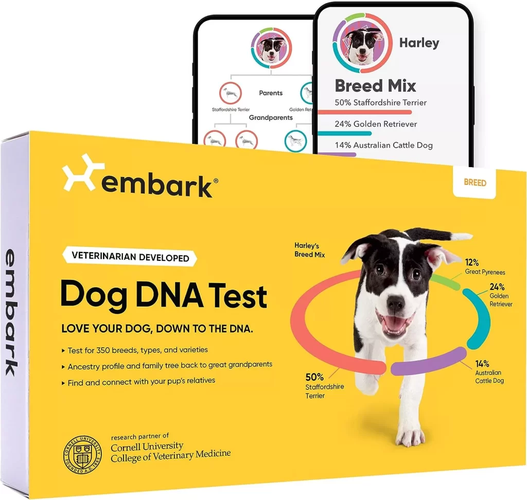 Embark Breed Identification Kit Most Accurate Dog DNA Test Test 350+ Dog Breeds Breed ID Kit with Ancestry & Family Tree