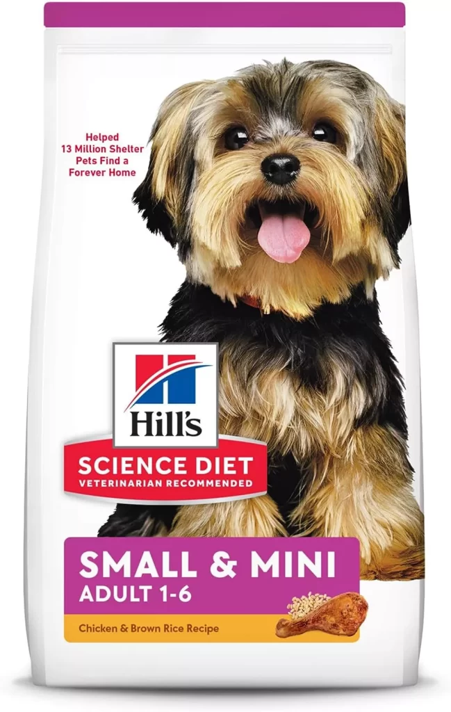 Hill's Science Diet Adult Small & Toy Breed Dry Dog Food, Chicken Meal & Rice Recipe, 15.5 lb. Bag